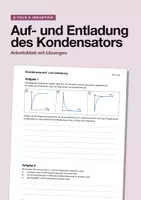 Vorschau - Arbeitsblätter - Auf- und Entladung des Kondensators – Arbeitsblatt mit Lösungen - Deckblatt