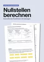 Vorschau - Arbeitsblätter - Nullstellen ganzrationaler Funktionen berechnen – Arbeitsblatt mit Lösungen - Deckblatt