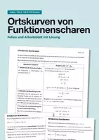 Vorschau - Arbeitsblätter - Ortskurven von Funktionenscharen – Folien und Arbeitsblatt mit Lösung - Deckblatt
