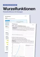 Vorschau - Arbeitsblätter - Potenzfunktionen mit rationalen Exponenten – Wurzelfunktionen - Deckblatt