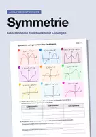 Vorschau - Arbeitsblätter - Symmetrie von ganzrationalen Funktionen - Deckblatt