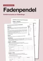 Vorschau - Arbeitsblätter - Fadenpendel – Schülerversuche zur Periodendauer - Deckblatt