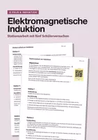 Vorschau - Arbeitsblätter - Elektromagnetische Induktion – Stationsarbeit mit fünf Schülerversuchen - Deckblatt