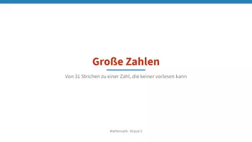 Vorschau - Arbeitsblätter - Große Zahlen und Stellenwerttafel – Folien, Arbeitsblatt mit Lösungen - Seite 1