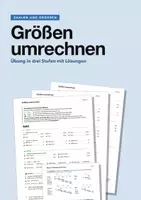 Vorschau - Arbeitsblätter - Größen umrechnen – differenzierte Übung in drei Stufen mit Lösungen - Deckblatt