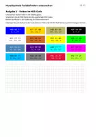 Vorschau - Arbeitsblätter - Hexadezimale Farbcodes – RGB-Werte im HEX-Code lesen und schreiben - Seite 2