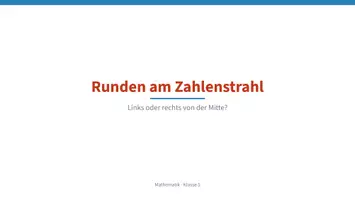 Vorschau - Arbeitsblätter - Runden am Zahlenstrahl – Folien und Arbeitsblatt mit Lösungen - Seite 1