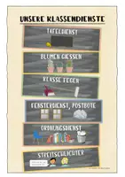 Vorschau - Bildkarten - Klassendienste Sarahs Streberladen - Deckblatt