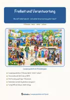 Vorschau - Stationenlernen - Freiheit und Verantwortung – Lesespurgeschichte mit Rätselaufgaben (Klasse 10) - Seite 1