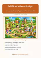 Vorschau - Arbeitsblätter - Gefühle verstehen und zeigen – Lesespurgeschichte mit Rätselaufgaben (Klasse 3) - Seite 1