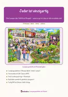 Vorschau - Mal- und Bastelvorlagen - Jeder ist einzigartig – Lesespurgeschichte mit Rätselaufgaben (Klasse 6) - Seite 1