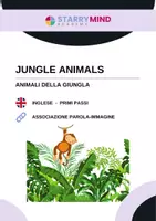 anteprima - Esercizi - Animali della Giungla - Jungle Animals / Inglese Beginner - Pagina di copertina