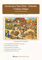 Vorschau - Arbeitsblätter - Vorräte wie zu Omas Zeiten – Einkochen, Trocknen, Einlegen – Lesespurgeschichte mit Rätselaufgaben (Klasse 3) - Seite 1