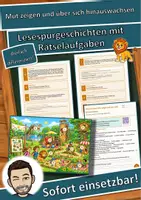 Vorschau - Mal- und Bastelvorlagen - Mut zeigen und über sich hinauswachsen – Lesespurgeschichte mit Rätselaufgaben (Klasse 4) - Deckblatt