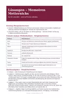 Vorschau - Stundenentwürfe - Deutsche Revolution - Metternichs Memoiren - Seite 1