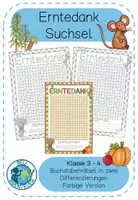 Vorschau - Arbeitsblätter - Erntedank Suchsel Kl. 3-4 (differenziert) - Deckblatt