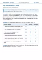 Vorschau - Arbeitsblätter - Der Medien-Profi-Check – Reflexion & Medien-Tipps – AB 7 - Deckblatt