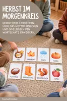 Vorschau - Bildkarten - Herbst Lernkarten- Lernkarten für Kinder | Sprachförderung Morgenkreis - Seite 1