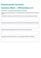 Vorschau - Arbeitsblätter - Materialpaket Prüfungslektüre "Windstärke 17" - Seite 3