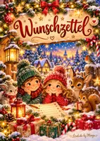 Vorschau - Arbeitsblätter - Verschiedene Wunschzettel für die Adventszeit ✨ - Deckblatt