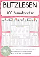 Vorschau - Spiele - Blitzlesen - 100 Fremdwörter (Leseförderung) - Deckblatt
