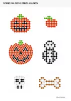 Vista previa - Manualidades / Dibujos para colorear - Halloween con cuentas Hama - 30 patrones fáciles para niños - página 2