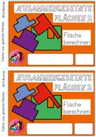 Vorschau - Arbeitsblätter - Arbeitsheft Zus.ges. Flächen 2 Fläche berechnen + Lösungsheft - Seite 1