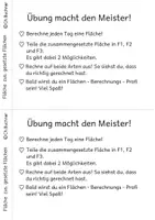 Vorschau - Arbeitsblätter - Arbeitsheft Zus.ges. Flächen 2 Fläche berechnen + Lösungsheft - Seite 2