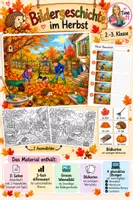 Vorschau - Arbeitsblätter - Bildergeschichte im Herbst Eduki - Deckblatt