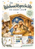 Vorschau - Arbeitsblätter - Die WEIHNACHTSGESCHICHTE - mit Lesebildern - differenziert - Deckblatt