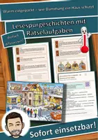 Vorschau - Mal- und Bastelvorlagen - Warm eingepackt – wie Dämmung ein Haus schützt – Lesespurgeschichte mit Rätselaufgaben (Klasse 8) - Deckblatt