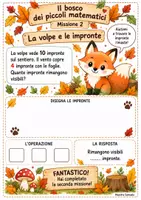 anteprima - Esercizi - 🍁 BOSCO DEI MATEMATICI – Problemi e lavoretto d'autunno 🦔 - Pagina 2