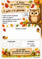 anteprima - Esercizi - 🍁 BOSCO DEI MATEMATICI – Problemi e lavoretto d'autunno 🦔 - Pagina 3