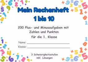 Vorschau - Arbeitsblätter - Übungsnheft mit 200 Aufgaben zu Zahlen und Mengen - Seite 1