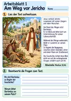 Vorschau - Arbeitsblätter - Bartimäus ruft nach Jesus | Religion Klasse 4 Arbeitsblätter | Evangelische Religionslehre | 10 Arbeitsblätter als PDF - Seite 1