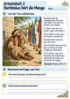 Vorschau - Arbeitsblätter - Bartimäus ruft nach Jesus | Religion Klasse 4 Arbeitsblätter | Evangelische Religionslehre | 10 Arbeitsblätter als PDF - Seite 2