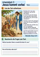 Vorschau - Arbeitsblätter - Bartimäus ruft nach Jesus | Religion Klasse 4 Arbeitsblätter | Evangelische Religionslehre | 10 Arbeitsblätter als PDF - Seite 3