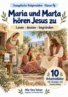 Vorschau - Arbeitsblätter - Maria und Marta hören Jesus zu | Religion Klasse 4 Arbeitsblätter | Evangelische Religionslehre | 10 Arbeitsblätter als PDF - Deckblatt