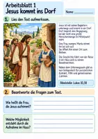 Vorschau - Arbeitsblätter - Maria und Marta hören Jesus zu | Religion Klasse 4 Arbeitsblätter | Evangelische Religionslehre | 10 Arbeitsblätter als PDF - Seite 1