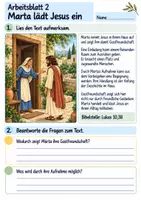 Vorschau - Arbeitsblätter - Maria und Marta hören Jesus zu | Religion Klasse 4 Arbeitsblätter | Evangelische Religionslehre | 10 Arbeitsblätter als PDF - Seite 2