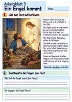 Vorschau - Arbeitsblätter - Petrus wird befreit | Religion Klasse 4 Arbeitsblätter | Evangelische Religionslehre | 10 Arbeitsblätter als PDF - Seite 3