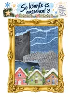 Vorschau - Mal- und Bastelvorlagen - WINTER Kreativprojekt - Winterdorf aus STOFF / Winterhäuser - Seite 2