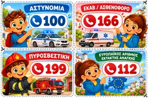 Προεπισκόπηση - Flashcards - Μαθαίνω τους Αριθμούς Έκτακτης Ανάγκης - Εξώφυλλο