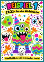 Vorschau - Mal- und Bastelvorlagen - Würfle dein Monster! – Kunst & Basteln Grundschule | Würfelspiel, Kopiervorlagen & Monster-Steckbrief | Klasse 1–4 - Seite 3