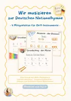 Vorschau - Anderer Materialtyp - Nationalhymne musikalisch begleiten | mit Orff-Instrumenten & Boomwhackers - Musik - Deckblatt
