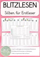 Vorschau - Arbeitsblätter - Blitzlesen - 100 Silben für Erstleser - Deckblatt