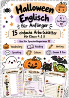 Vorschau - Arbeitsblätter - Halloween Englisch MEGA-BUNDLE 🎃 | 32 abwechslungsreiche Arbeitsblätter | Klasse 4–6 | Grundschule & Sek I | Wortschatz, Reading, Writing & Rätsel - Seite 1