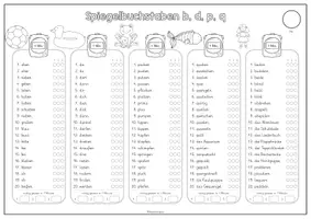 Vorschau - Arbeitsblätter - Blitzlesen - 100 Wörter: Spiegelbuchstaben (Leseförderung) - Seite 3