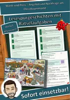Vorschau - Mal- und Bastelvorlagen - Markt und Preis – Angebot und Nachfrage am Christbaummarkt – Lesespurgeschichte mit Rätselaufgaben (Klasse 9) - Deckblatt