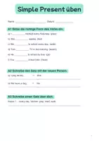 Vorschau - Arbeitsblätter - Zeitformen Englisch Übungen - Deckblatt